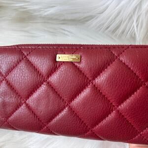 Kate Spade Carey Quilted Leather Large Wallet, Red